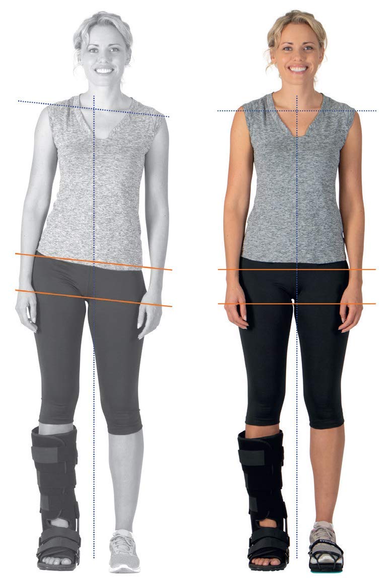 حتى تصل حتى حجم موازن الأحذية الأصلي صغير للاستخدام مع حذاء المشي أو تباين طول الساق. يحسن مشيتك باستخدام مجموعة متنوعة من تعديلات الارتفاع. - Image 4